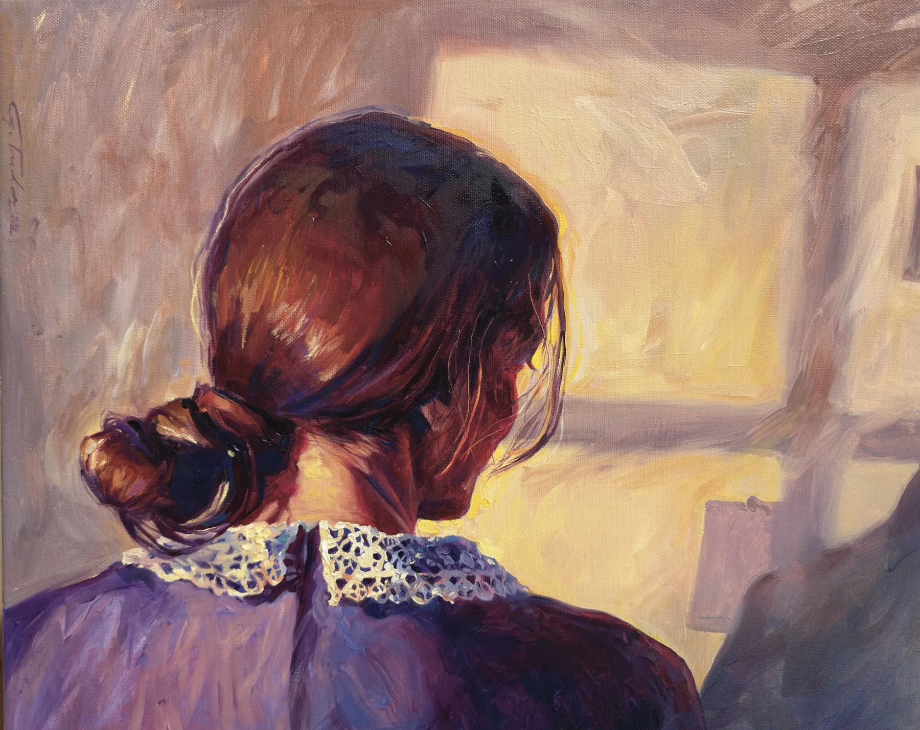 "Beyond the Frame", 40 x 50 cm, oil on canvas, 2025