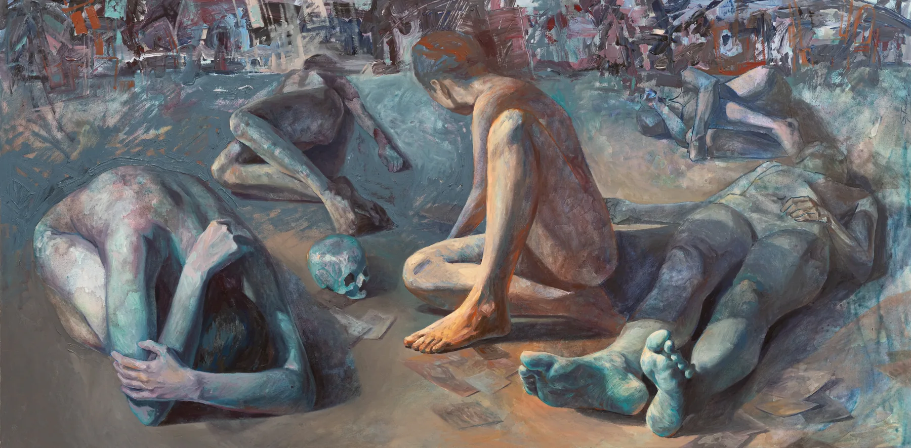 "This Space Does Not Exist II", 80 x 160 cm, oil on canvas, 2024